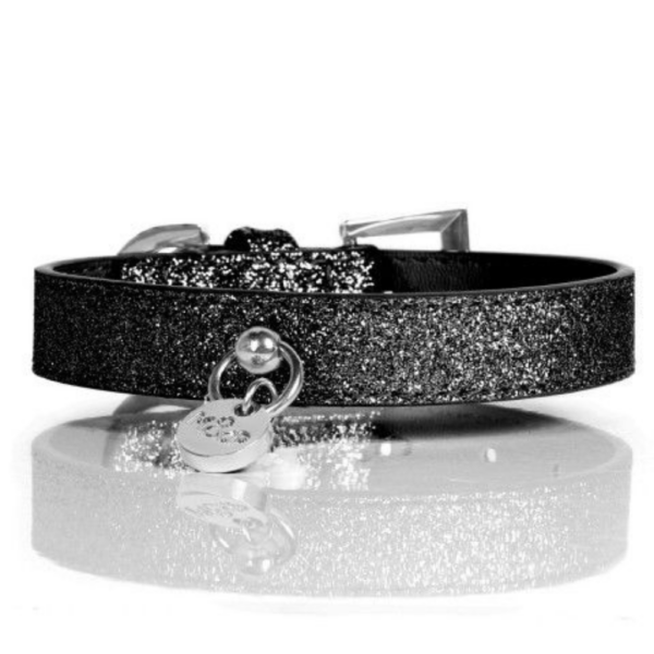 collier-pour-chien-stardust-noir-pailleté