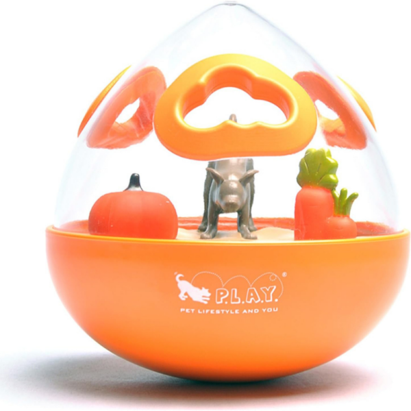 Wobble Ball pour chien orange