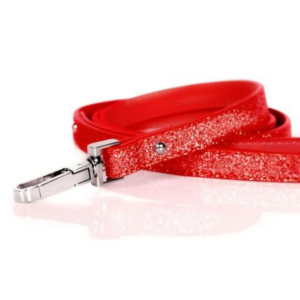 Laisse Stardust Rouge Pailletée | pour Chien et Chat