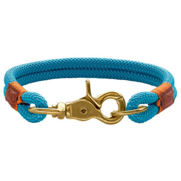 collier oss en corde bleu hunter