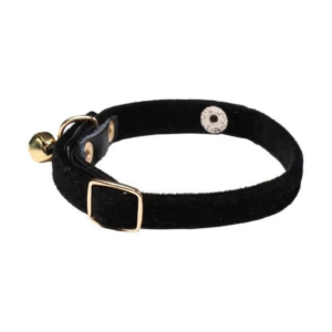 collier pour chat en velours noir