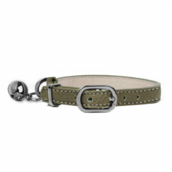 collier-en-cuir-vendome-kaki-pour-chat