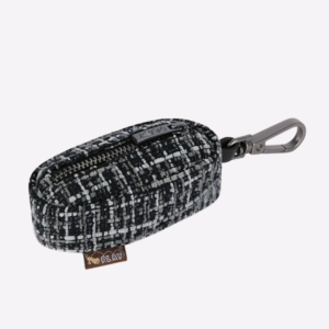 distributeur-de-sacs-a-crottes-en-tissu-tweed-noir-et-gris-pet-play