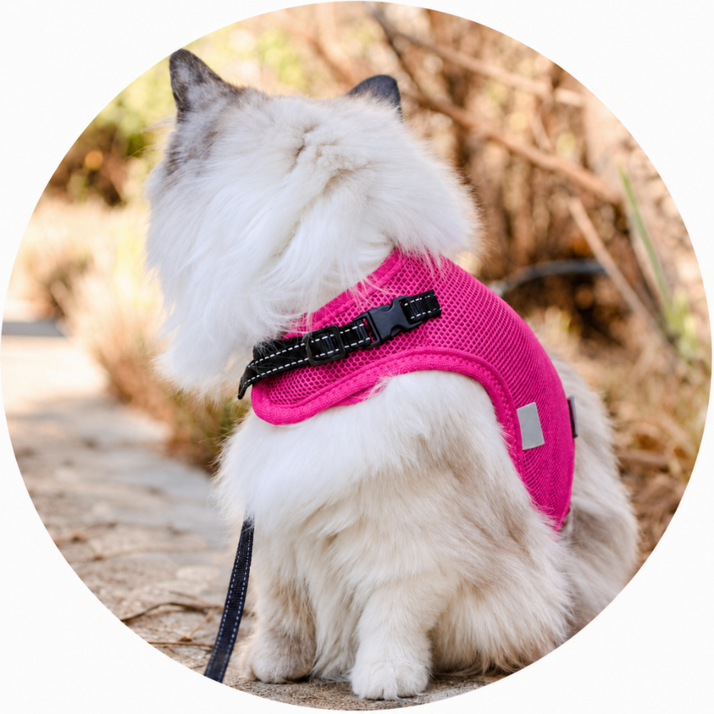 harnais-rose-doux-pour-chat-avec-laisse-assortie-4