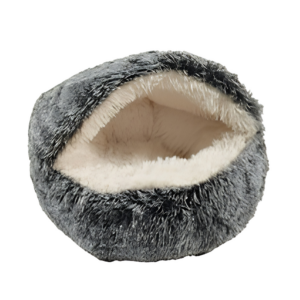 bulle-douillette-grise-pour-chat-couchage-poilu-ice