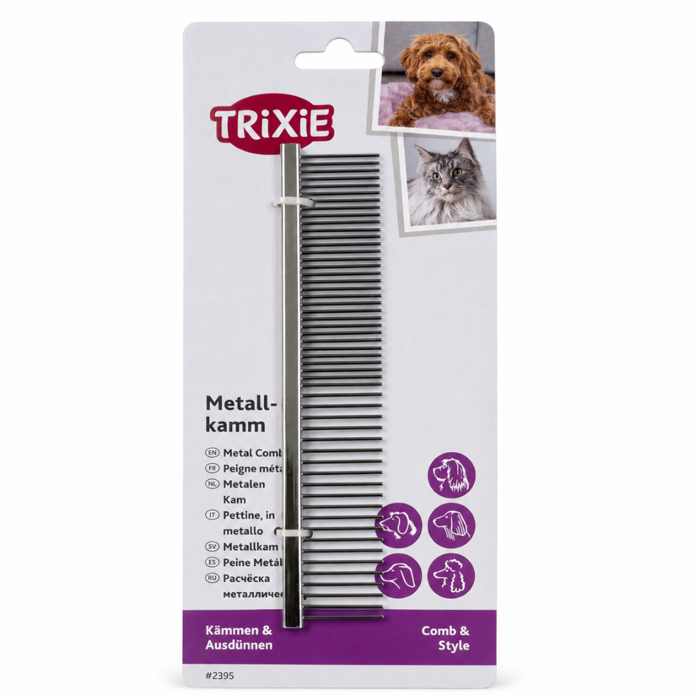 peigne-double-metal-trixie-pour-chien-et-chat