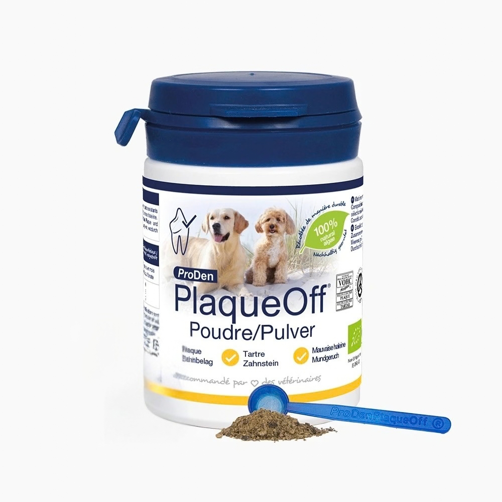 Poudre dentaire PlaqueOff pour chien